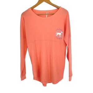 Red Camel Seriously Southern Coral Orange Long Sleeve Spirit Jersey Top Small